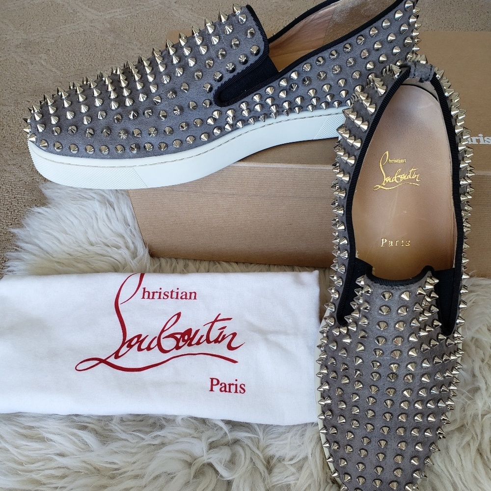 Men's Christian Louboutin roller boat flat spike